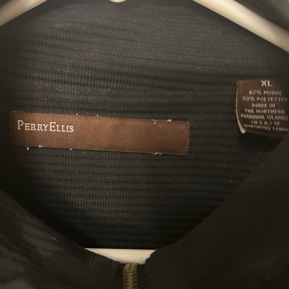 Perry Ellis Charcoal Ribbed Jacket - Picture 2 of 4